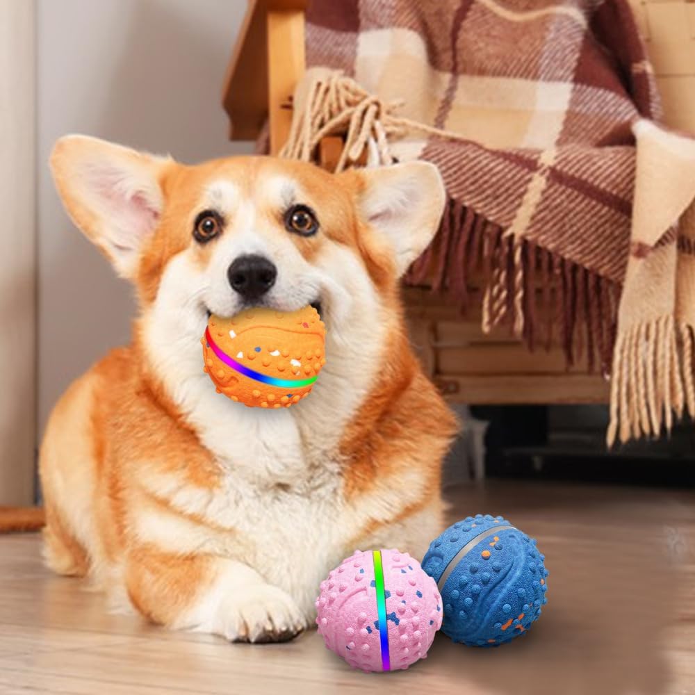 Interactive Dog Ball 500mAh USB Auto Rolling Puppy Chew Toy Smart Sensor Vibrant LED Illumination