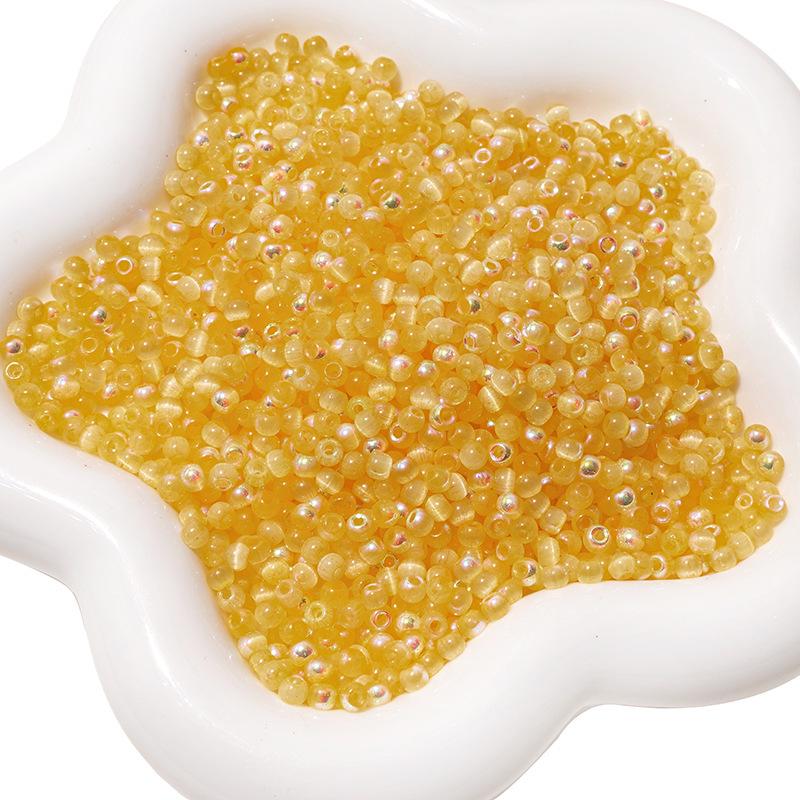 10g Aurora Cat Eye Glass Seed Beads: High-Quality DIY Beading Accessories for Handmade Bracelets