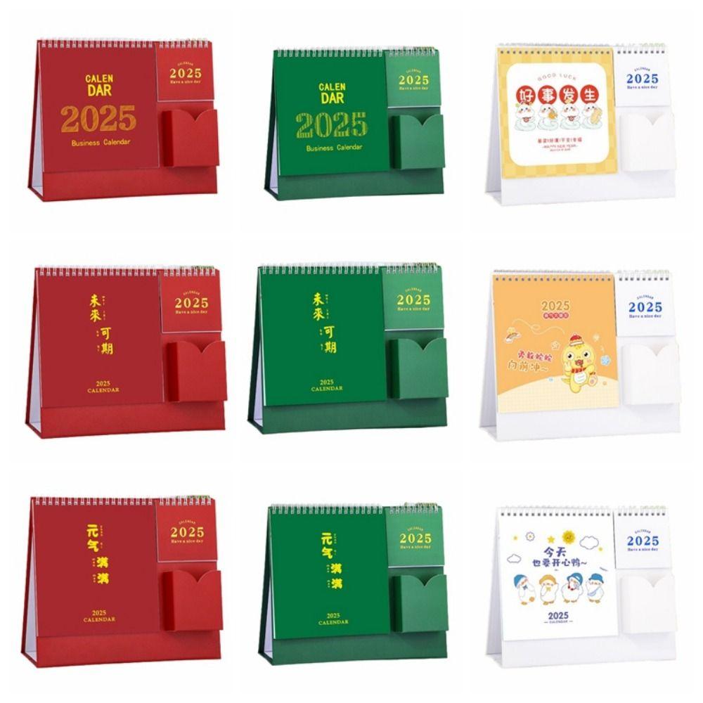 Simple Agenda Planner Scheduler Standing Flip Calendar Gift 2025 Desk Calendar  Home Decoration