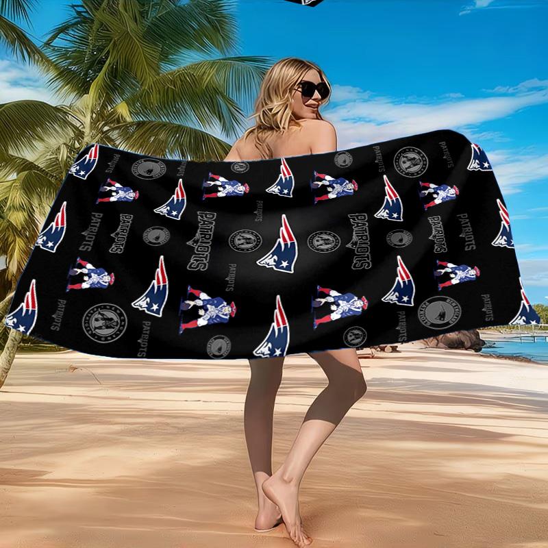 Patriots Team Spirit Beach Towel, Quick-drying, Easy to Care for, Suitable for Both Fitness and Beach Vacations,Sports Essential