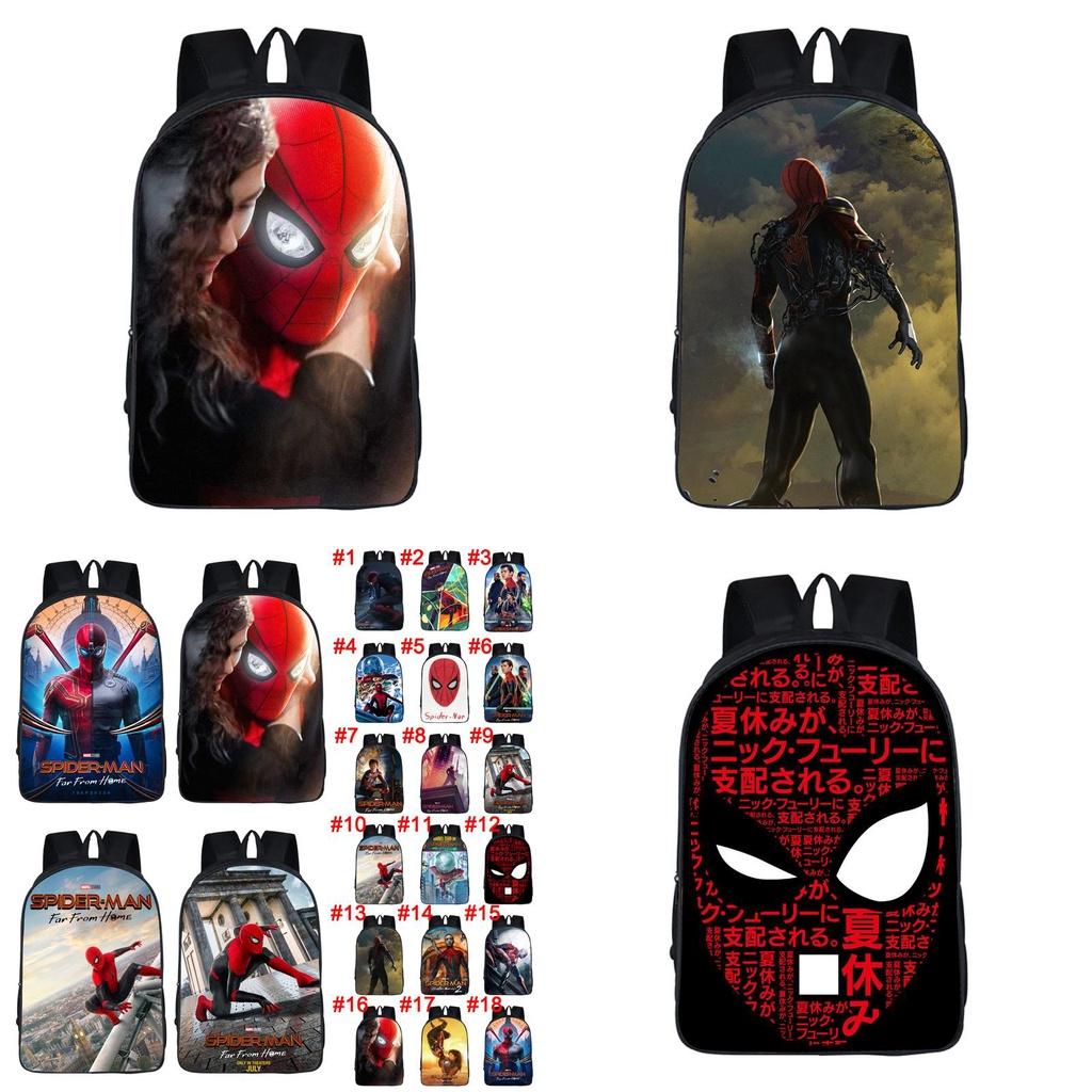 Stylish Spiderman Far From Home Backpack With Durable Oxford Cloth Design For Kids
