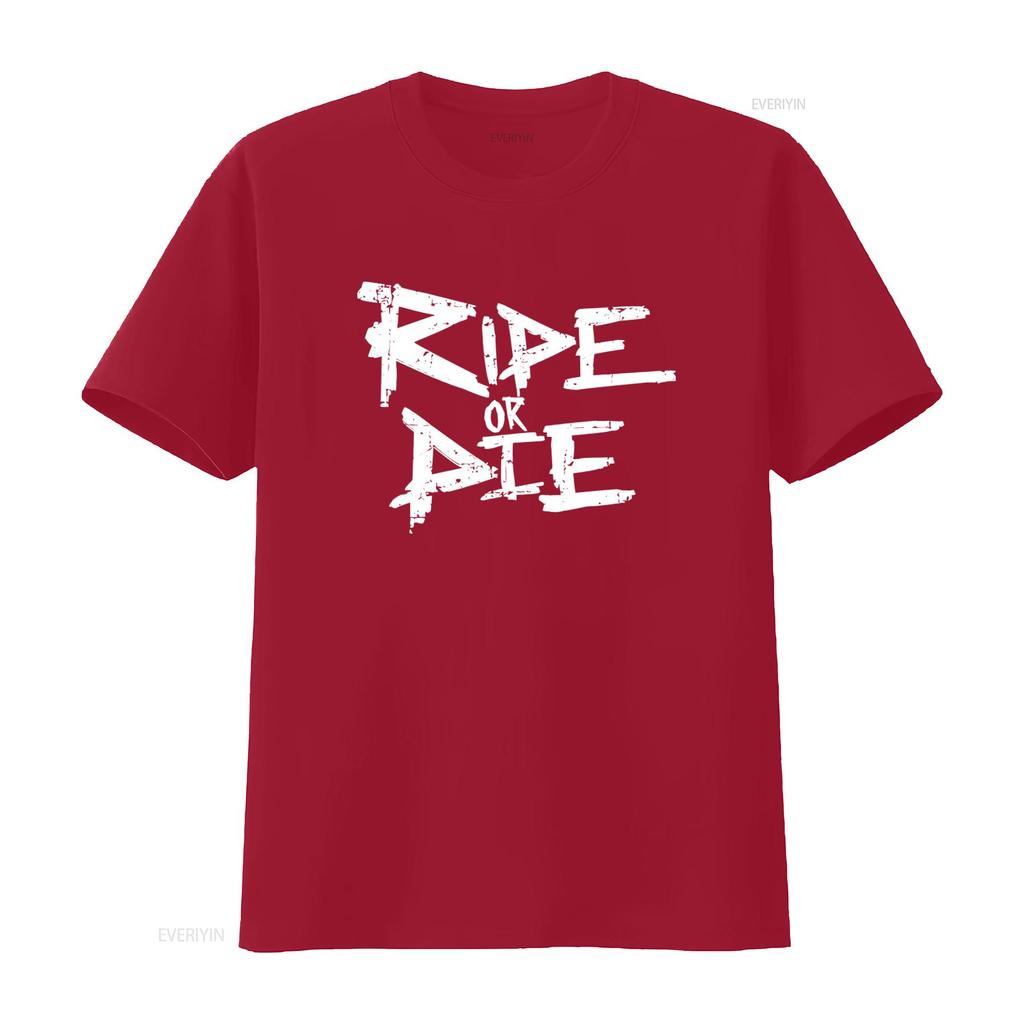 Ride Or Die T Shirt for Streetwear Fashion Casual vintage Washed streetwear designer clothes Comfortable Slightly Breathable
