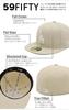 NEW ERA Flat Visor Cap MLB Los Angeles Dodgers Stone 59Fifty 7 1/2