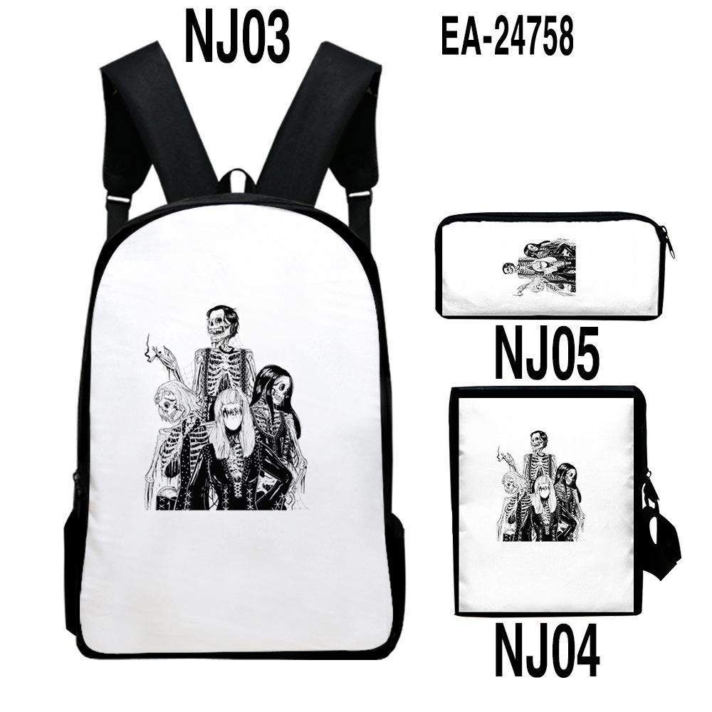 Classic Popular Peculiar Maneskin 3D Print 3pcs/Set pupil School Bags Laptop Daypack Backpack Inclined shoulder bag Pencil Case