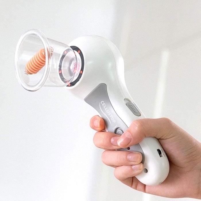 Appareil anti-cellulite - INNOVAGOODS - CELLUSTOP A68 - Vacuothérapie (ventouses) - Rechargeable USB - Kit 3 embouts