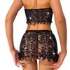 Hot diamond mesh coat hollow hip skirt sexy jacquard suspender lingerie