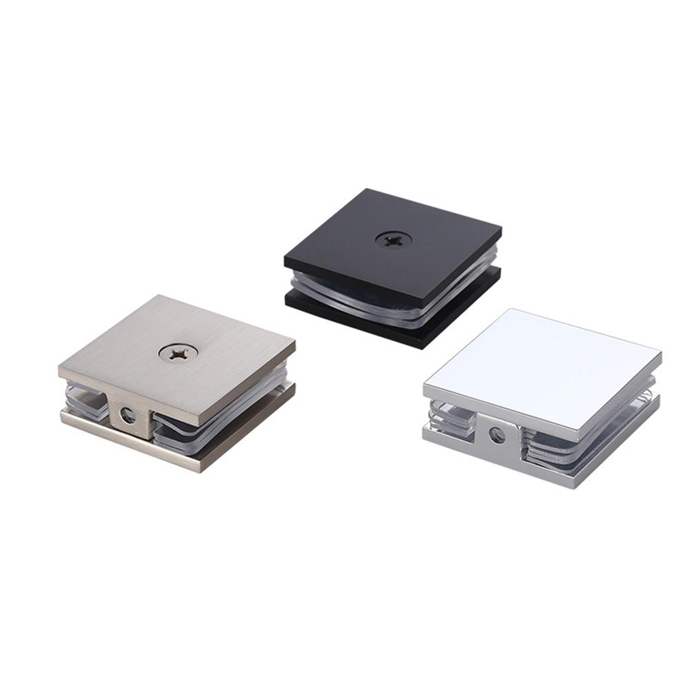 Glass Panel Hardware U-Clamp For Tempered Glass 8-12 Mm Glass Compatibility Easy Installation Clamps Black For Bathroom