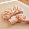 Cotton Soft Fitted Sheet with Elastic Bands Non Slip Adjustable Mattress Cover for Double King Queen Bed 90x200 150x200 180