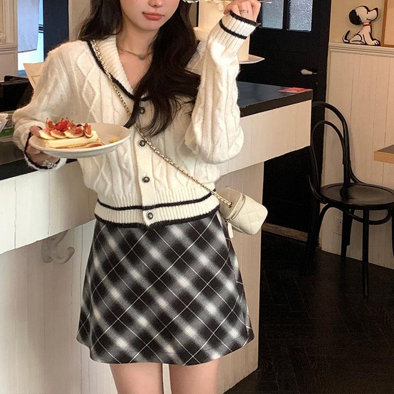 

Свитер с V-образным вырезом, вязаный кардиган, осень и зима, новый ленивый вязаный свитер, свободное мягкое восковое короткое пальто, женский One size белый