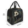 Die hungrige Opossum Isolierte Lunchtasche für Frauen Wasserdicht Tier Haustier Kühler Thermische Lunch-Tragetasche Strand Camping Reise