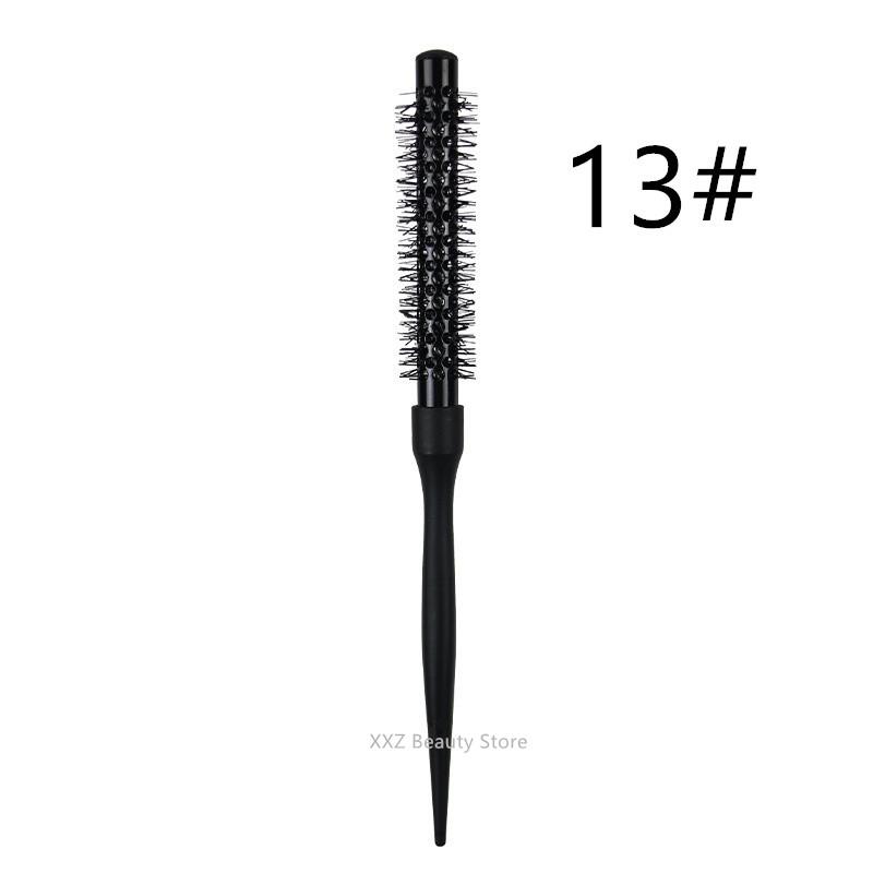 1/5PCS Black Curly Round Hair Comb Aluminum Tube Hair Brush Comb Professional Hairdresser Comb Salon Barber Styling Tool