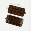 DIY Silicone Chocolate Mold 15 Cavity Diamond Heart Cake Accessories Molds Kitchen Ice Cubes Biscuit Pastry Manual Baking Mould