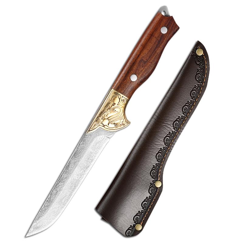 Forged Boning Knife Kitchen Meat Cleaver Outdoors Fishing Barbecue Cutting Tools with Gift Cover Chef Cooking Knives