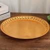 Fruit Tray, Metal Home Round Plate, European Golden Retro Snack Disc, Home Living Room Decoration Accessories Storage Supplies