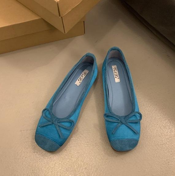 Temperament Flats, Small Red Single Shoes, Women's Shoes, Spring and Autumn Soft-soled Silver Ballet Shoes