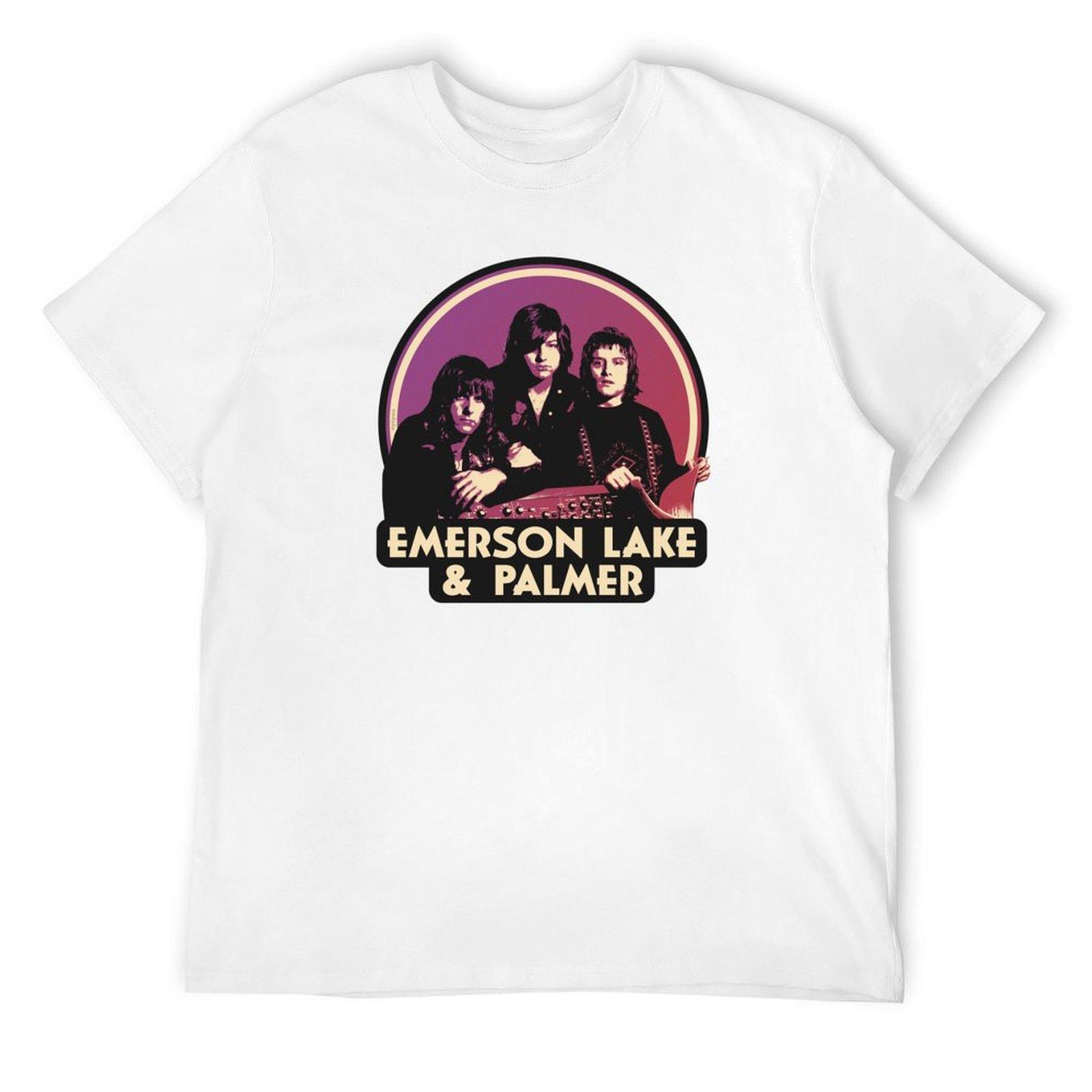 Футболка Emerson Lake and Palmer футболки графика одежда больших размеров заготовки черные футболки для мужчин S