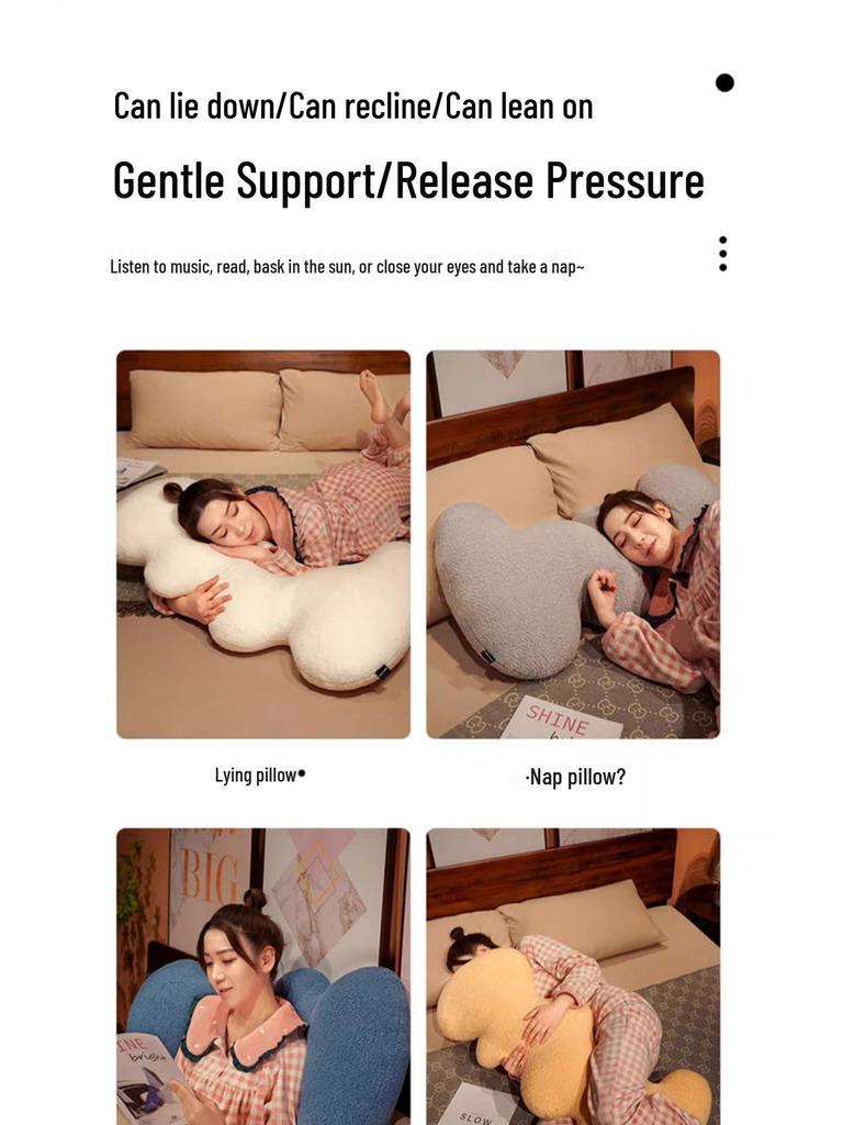 New Wave Plush Body Pillow for Side Sleepers - Long Pillow for Girls, Pregnant Women & Sofa Backrest