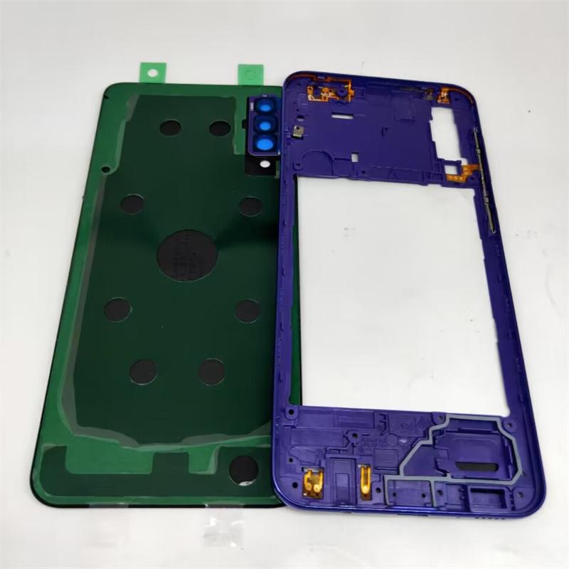 For Samsung Galaxy A30s A307 A307F A307G Full Housing Middle Frame + Battery Back Cover Rear Door with Camera Lens