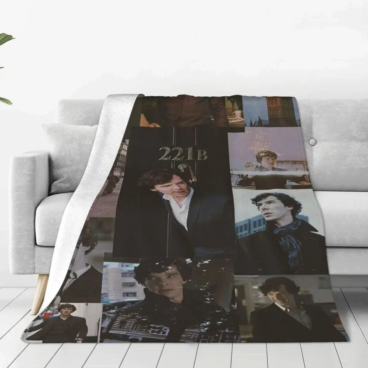 Benedict Cumberbatch Plaid Blankets Sofa Cover Velvet Spring/Autumn Actor Collage Throw Blanket for Home Travel Bedding Throws 75X95CM