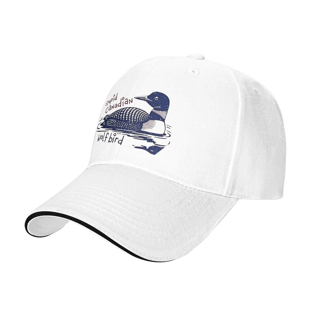 Spring Stupid Canadian Wolf Bird, Loon Lover, Canadian Wildlife Heated Rivalry Baseball Cap Sun Trucker Hat Unisex Snapback Cap