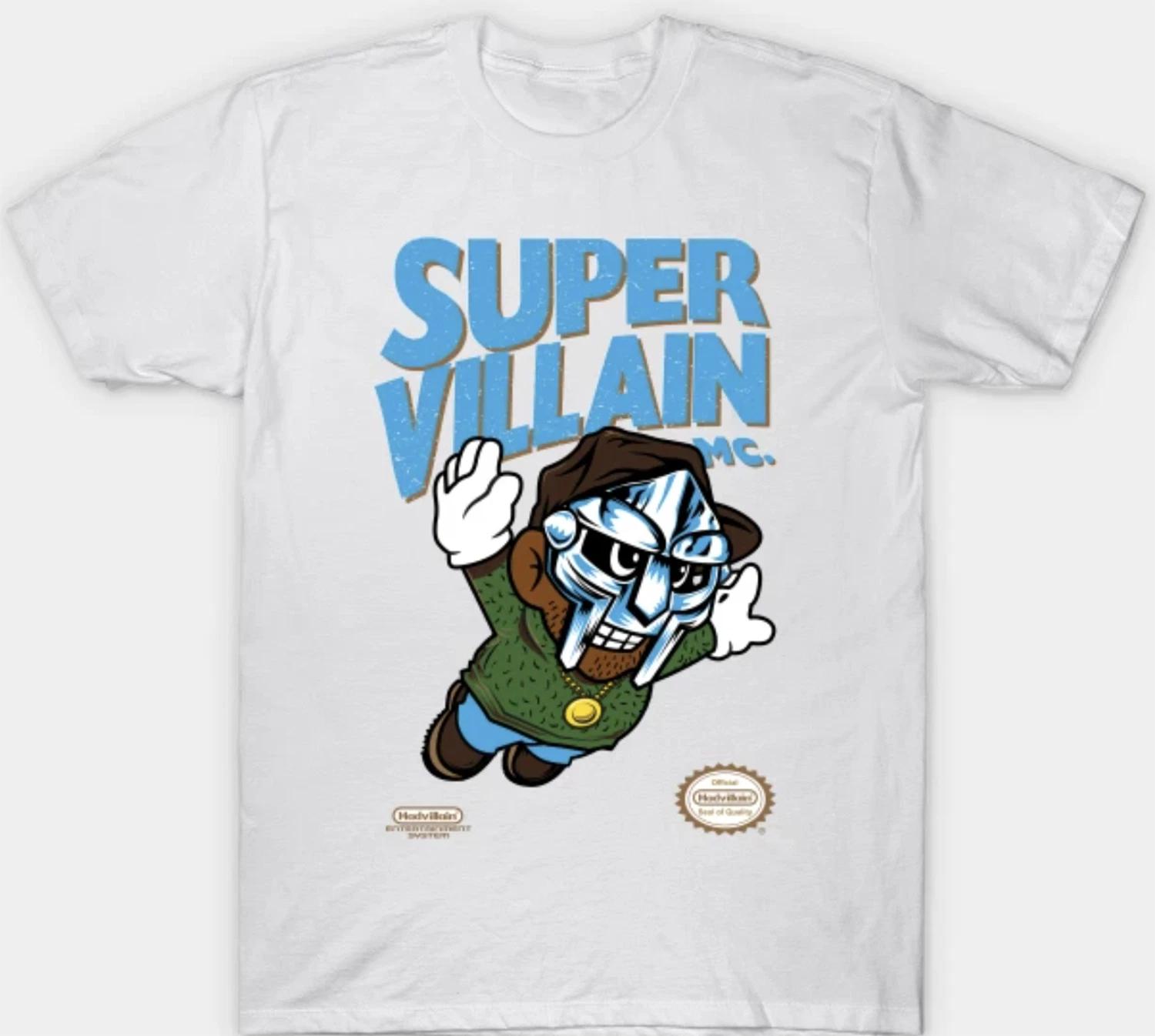

MF Doom Supervillain T shirt Adult S-3XL White Fan Art Hip Hop 4XL