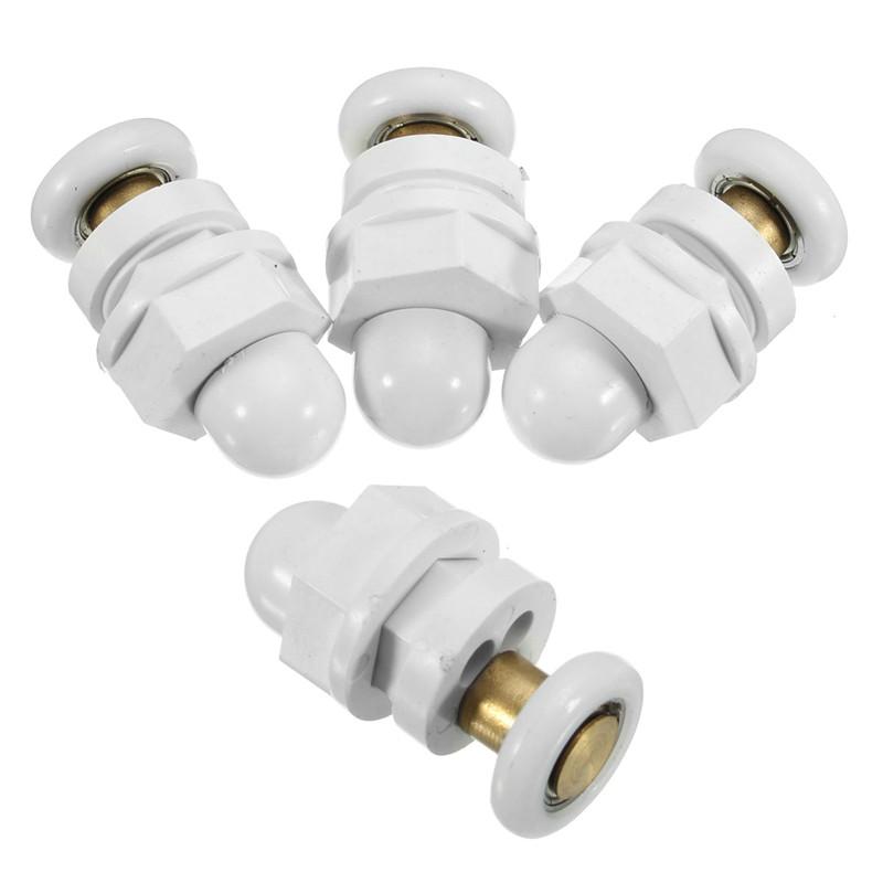 4PCS/lot 23mm-25mm Dia Partiality Shower Bath Door Runners Wheels Pulleys Long Lasting Easy Glide Rollers
