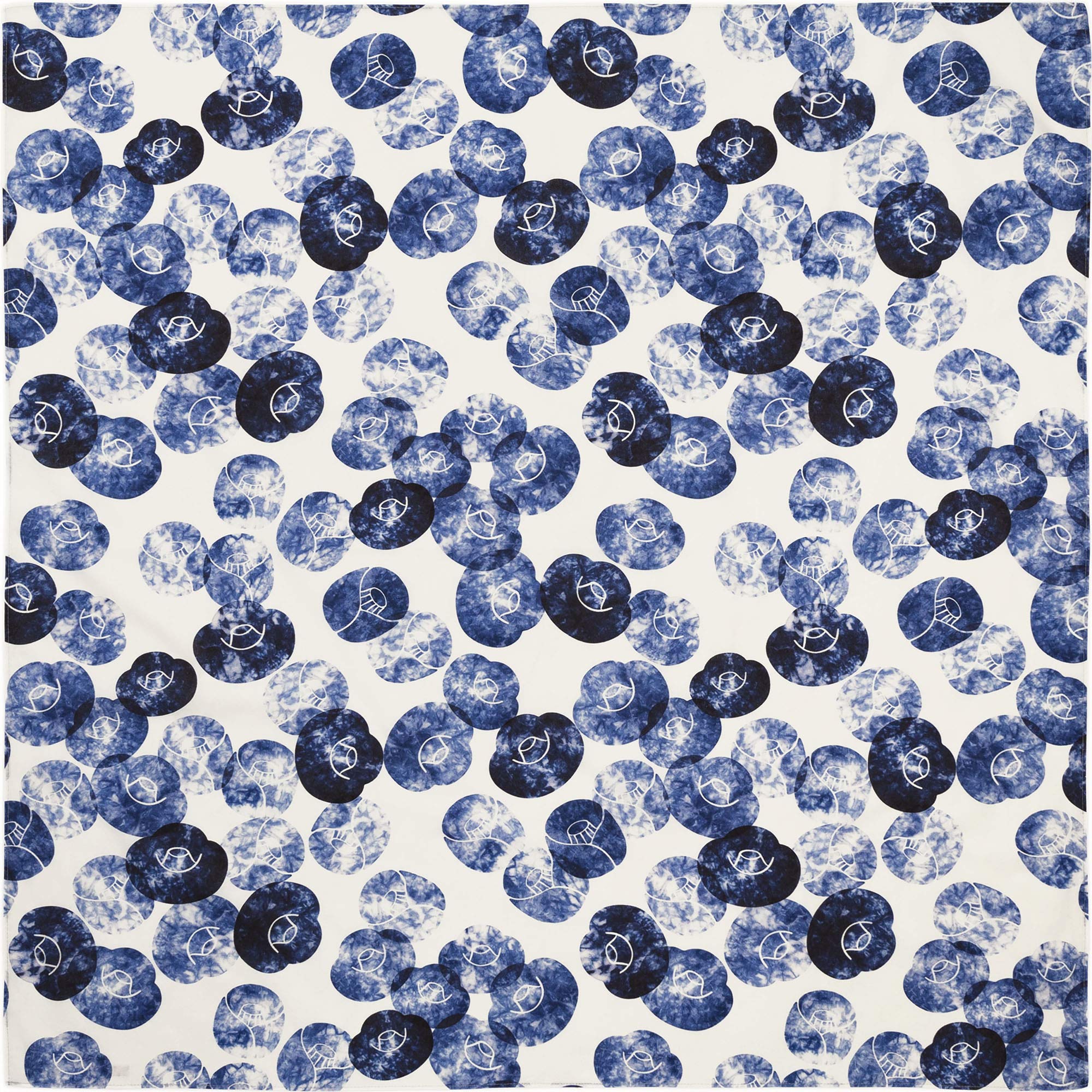 

Asobishin Aizome 100 x 100cm Three width Furoshiki Cotton ~Camellia~ Approx. синій