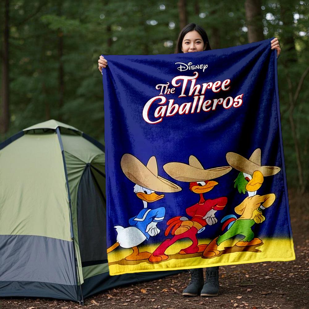 

1pc, Disney The Three Caballeros Blanket Soft and Cozy Home Decor Gift for All Seasons, Living Room, Travel, Camping, Car Blankets 80x120cm