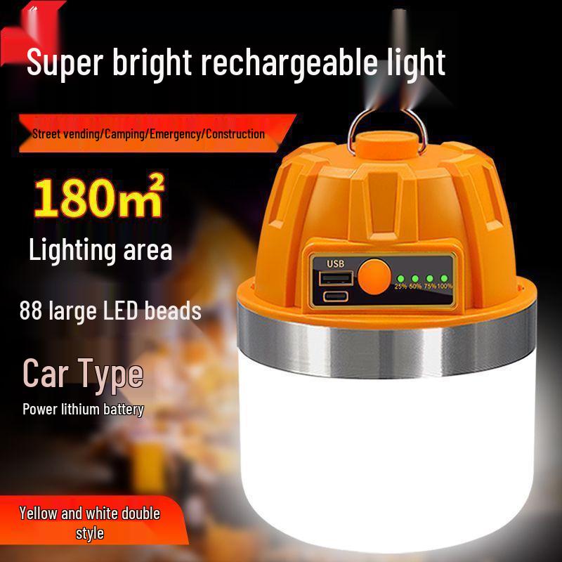 High-Power LED Camping & Emergency Light with Durable Bulb for Night Markets & Power Outages