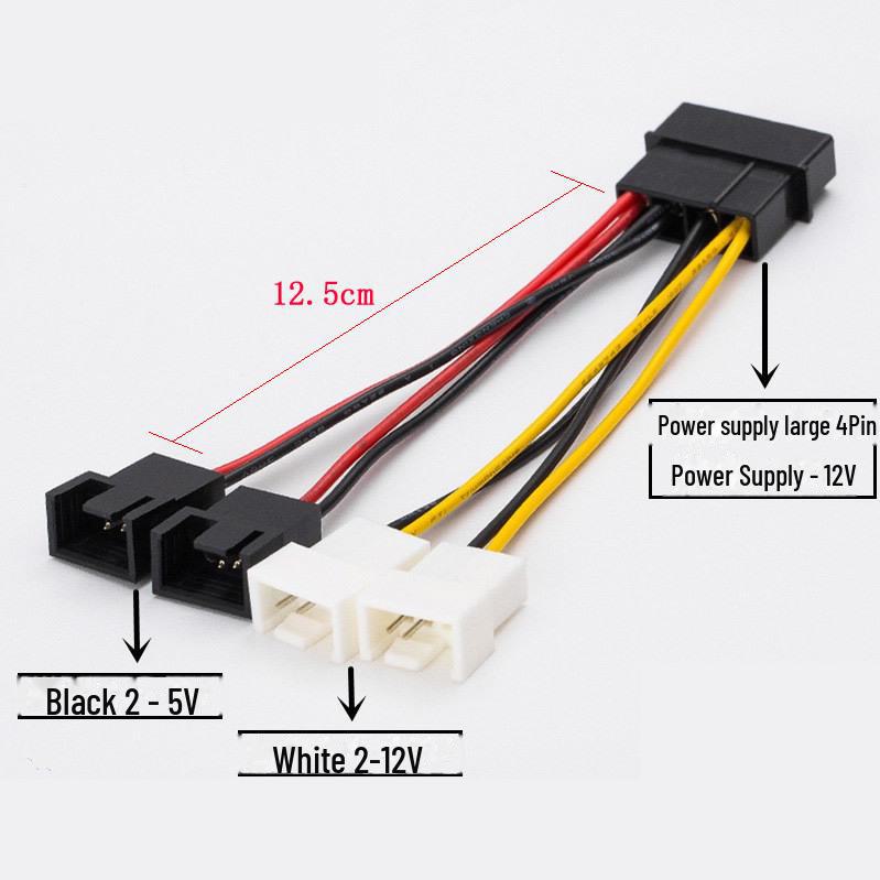 4-Pin CPU Chassis Fan Speed Control PWM Extension Cable