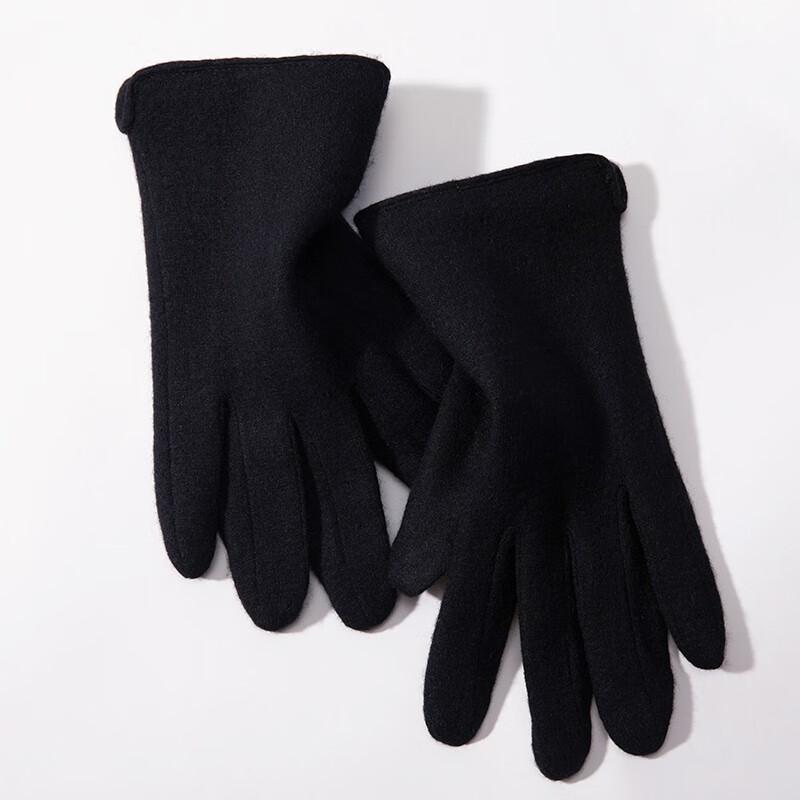 Hengyuanxiang Men's Fleece-Lined Wool Touchscreen Gloves