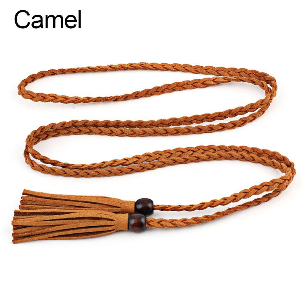 

Регулируемая поясная цепочка, плетеные ремни, высококачественные ремни для платьев верблюд