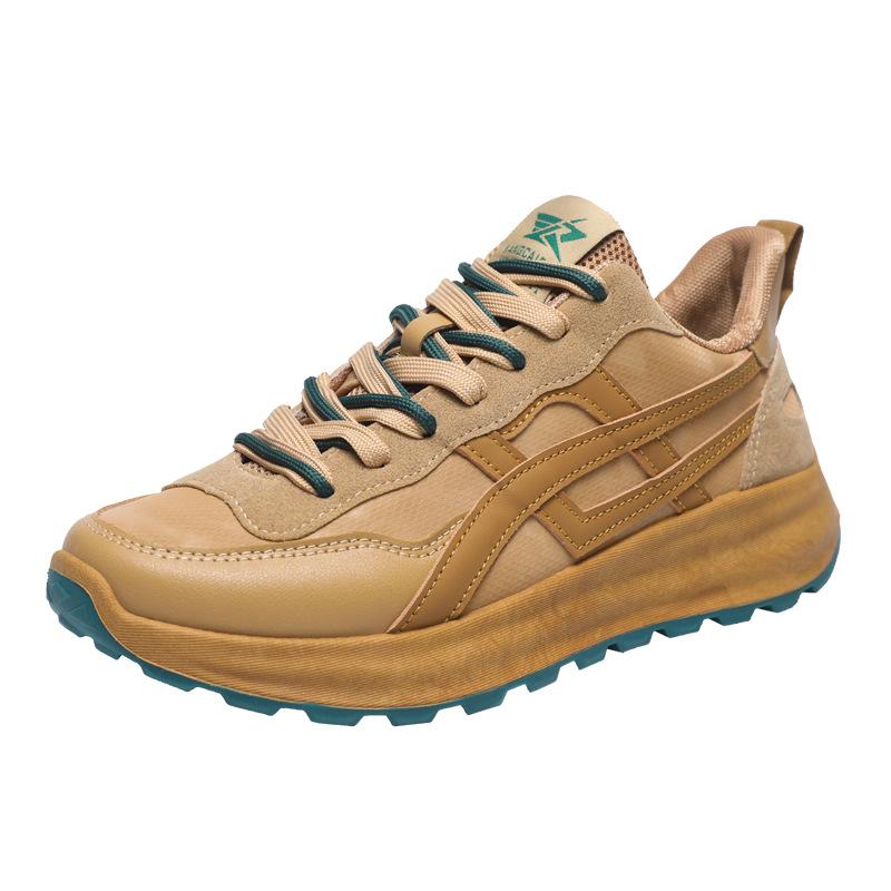 2025 Spring New Men's and Women's Same Couple Shoes Versatile Casual Soft-soled Running Thick-soled Black Sports Trendy Shoes