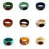 Bohemian Acrylic Bangle Smudging Retro Hand Ring Creative Irregular Wide Bracelet  Girls