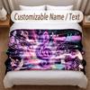 Music General Theme Soft Blanket Personalized Custom Name Text Print Warm Blanket Home Sofa Bedroom Decor