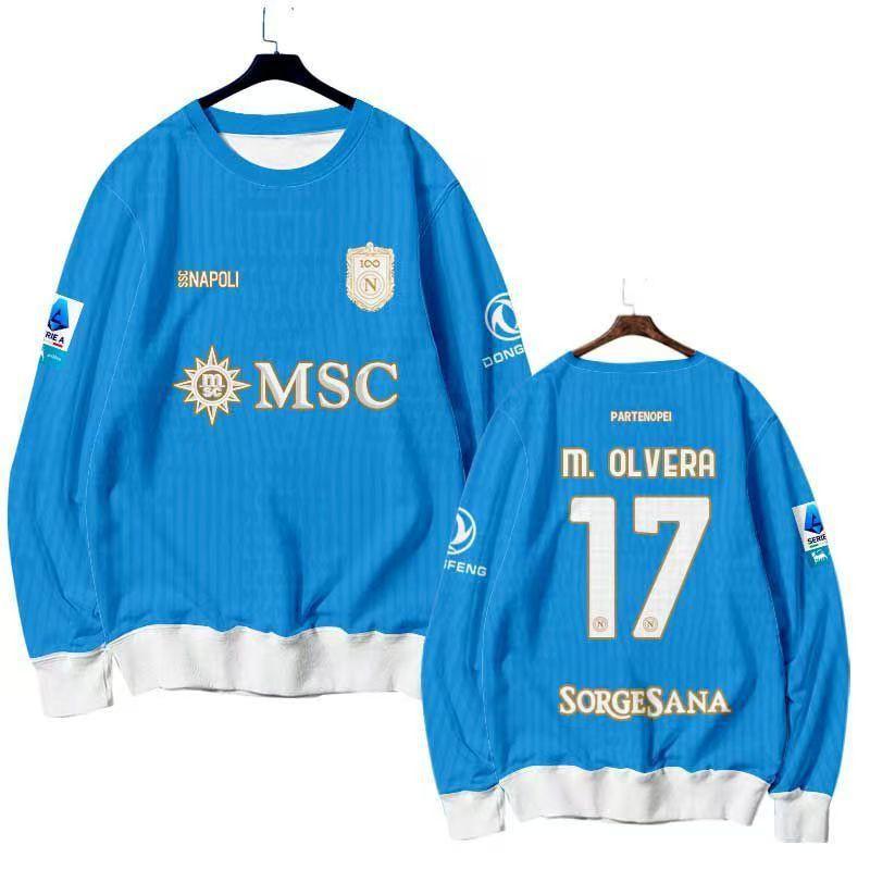 25-26 Season SSC Napoli Long Sleeve Football Jersey Men Sports Training Top