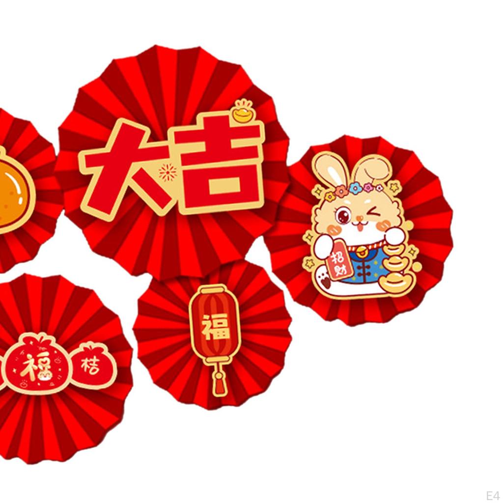 Chinese Decoration Home Decorations Red Paper Flowers Fan for
