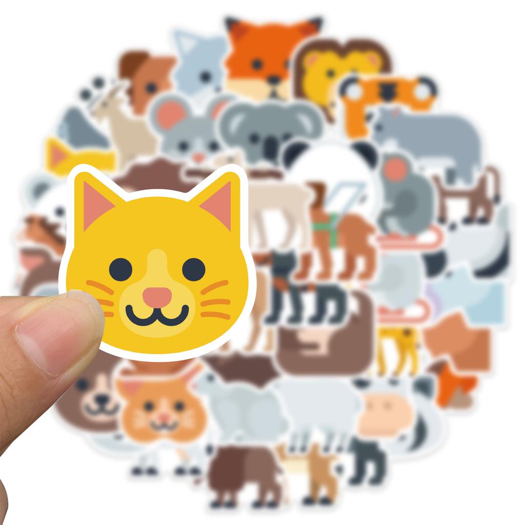 52 Cartoon Abstract Animal Stickers Decorate Suitcase Pen Guitar Notebook Waterproof Hot Stickers