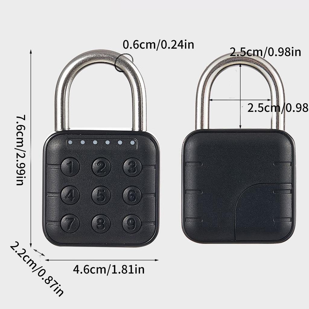 6 Digit Waterproof Code Padlock Combination Lock Keyless Unlock AntiTheft Padlock for School Locker Gym Locker