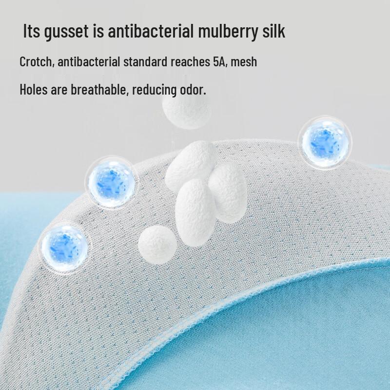 Yiershuang Men's Pure Cotton 5A Antibacterial Boxer Briefs 4-Pack