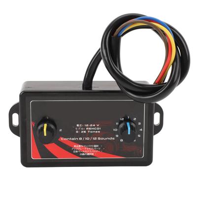 Controlador de Bocina de Coche 25 Efectos de Sonido Profesional DC12V a 24V Ajuste Universal para Coche Motocicleta