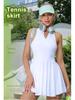 Lulu Tennis Skirt Set for Women with Chest Pads – Ideal for Tennis, Badminton, Yoga, and Outdoor Sports.
