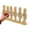 6 Bucăți Baze Neterminate pentru Spărgătoare de Nuci 12.5CM Lemn Meșteșug DIY pentru Pictură Kit de Fabricare a Ornamentelor de Crăciun Materiale pentru Proiecte Artistice Părinte-Copil
