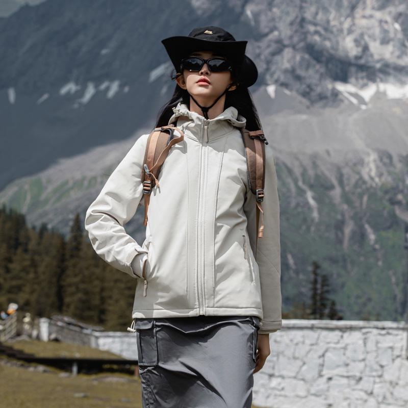 Windproof Jackets: Men's & Women's Hooded Softshell for Mountaineering & Outdoors.