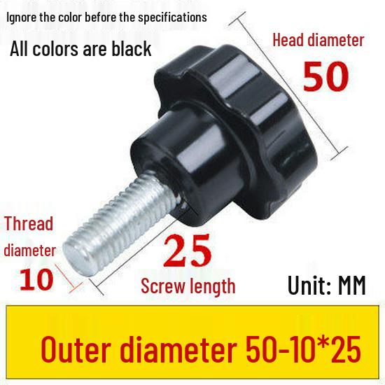 Star-Shaped Bakelite Hand-Tightening Screw Handle (M4-M10)
