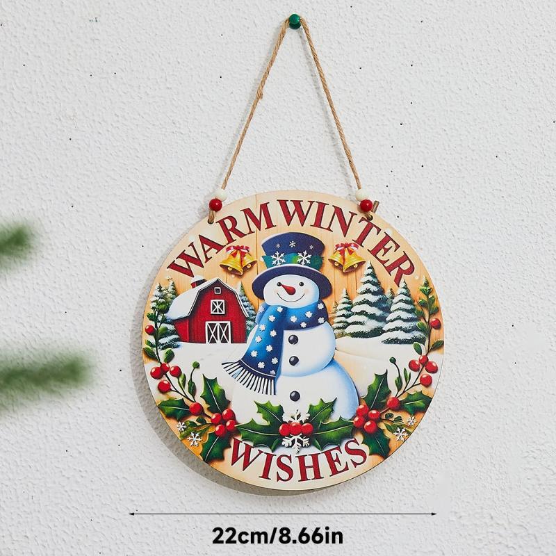 Xmas Tree Hanging Decoration, Wood Crafted, Christmas Ornaments, Fun Party Scene Props, Festive Gift