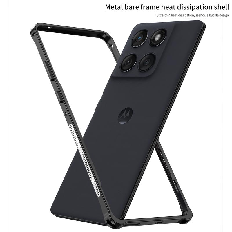 For Motorola Edge60 Pro Case Simple Aluminum Alloy Frame Skin-Friendly Drop-resistant Cover For MOTO Edge 60 Pro Funda