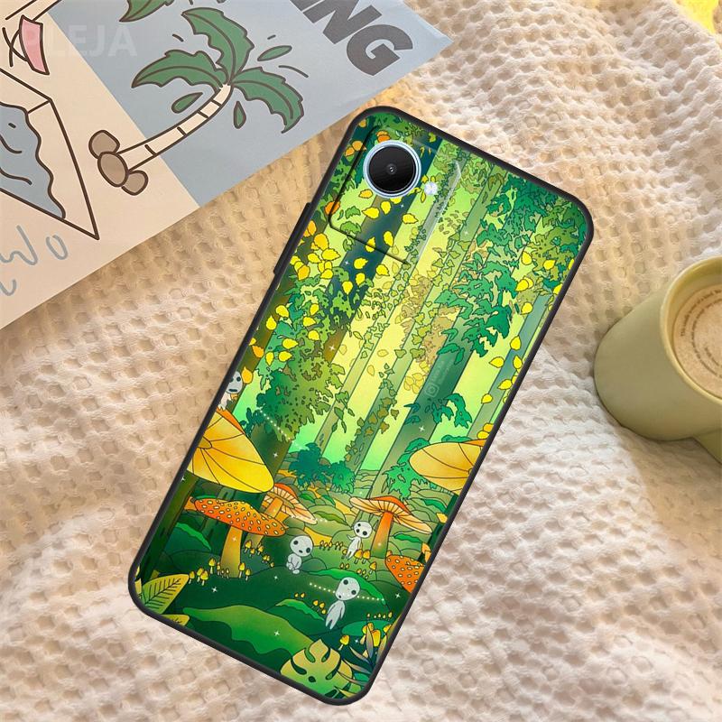 

Mushroom Case For Realme C71 C75 C61 C53 C55 C33 C63 C51 C65 C67 11 12 13 14 Pro Plus GT6 GT7 15 Pro Realme 11 Pro Plus
