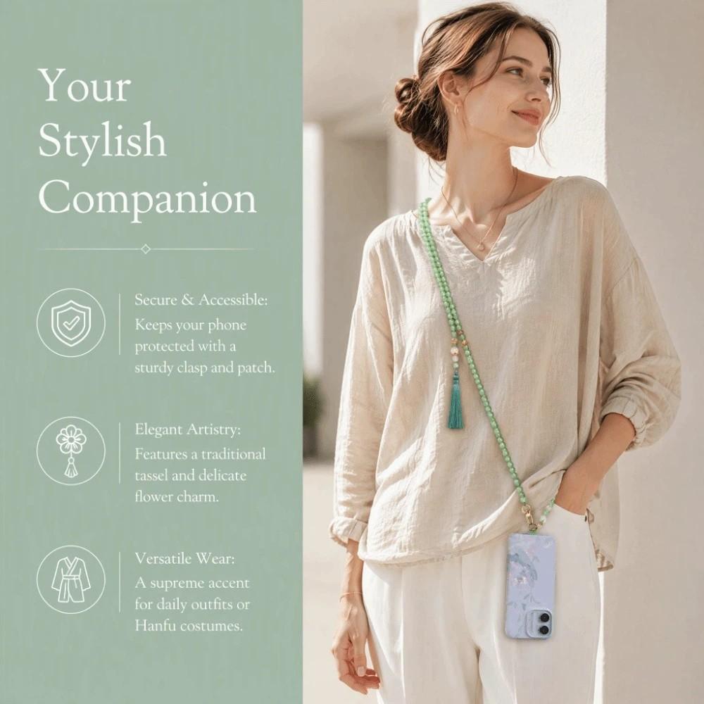 Beaded Anti-Loss Phone Hanger Long Phone Lanyard Crossbody Phone Chain Phone Case Accessory