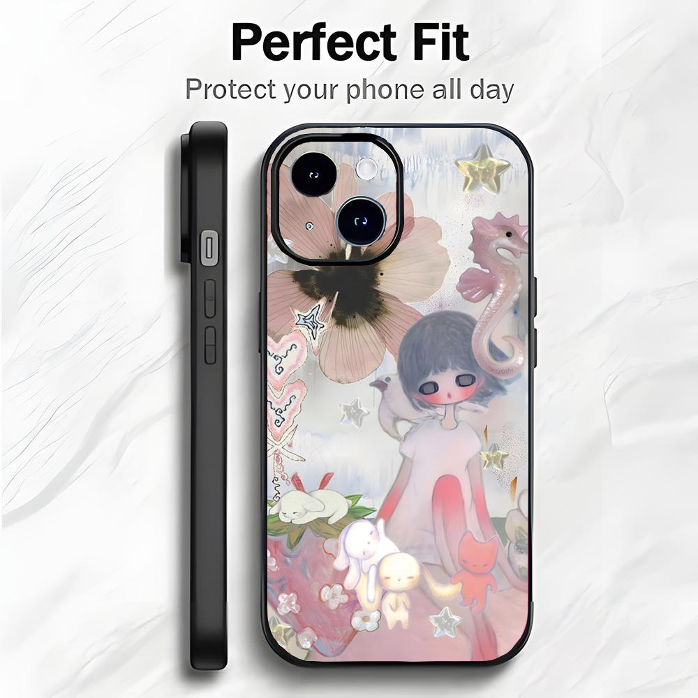 Creative Cute Japanese Art A-Aya Takano Phone Case Phone Case Soft Packaging Lightweight For iPhone17 16 15 14 13ProMax